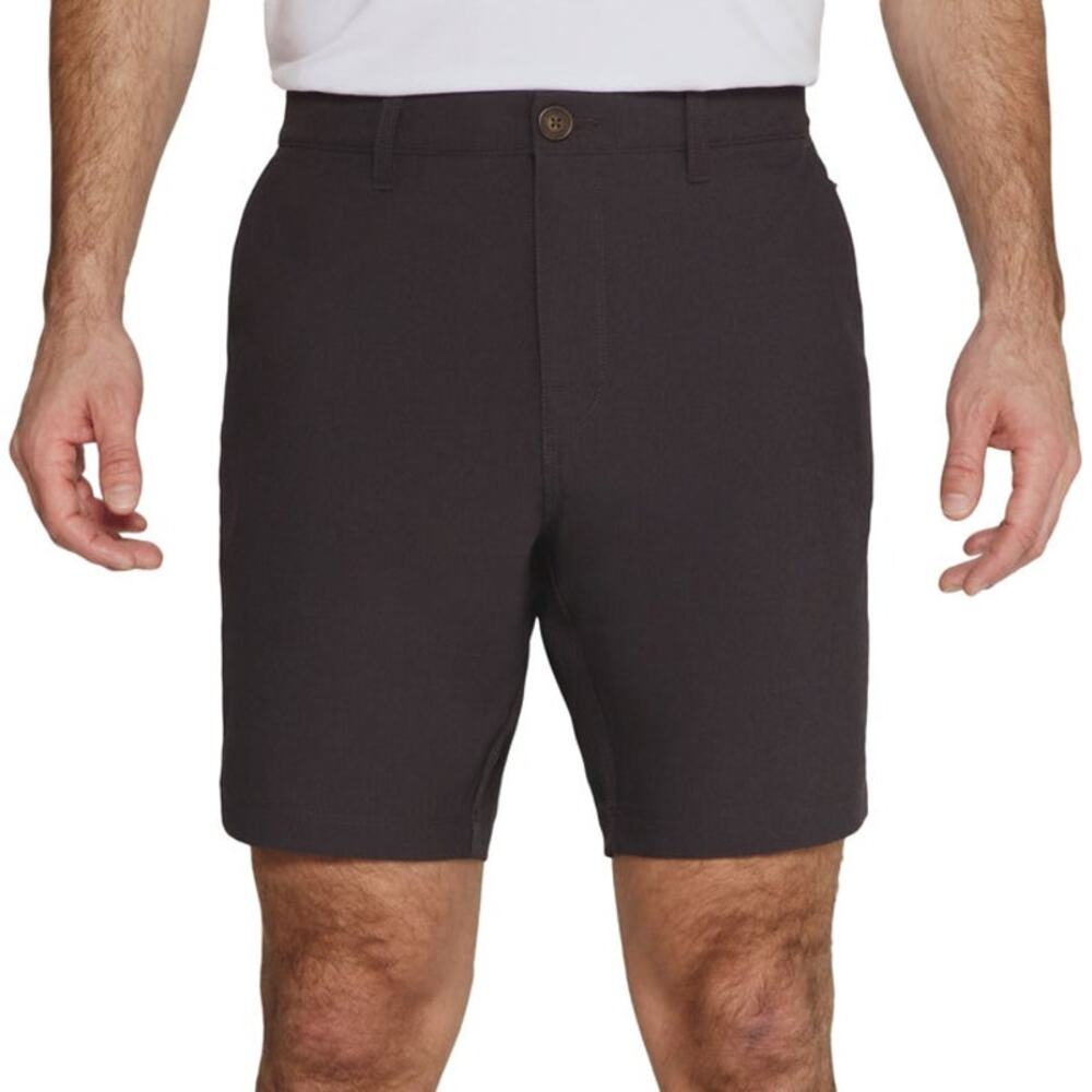 NWT Infinity Black Hybrid Stretch Flat Front Chino Shorts Men's Size 34